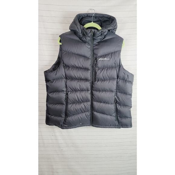 EDDIE BAUER 800 GOOSE DOWN FILLED VEST IN BLACK, SZ 2XL - Picture 15 of 15